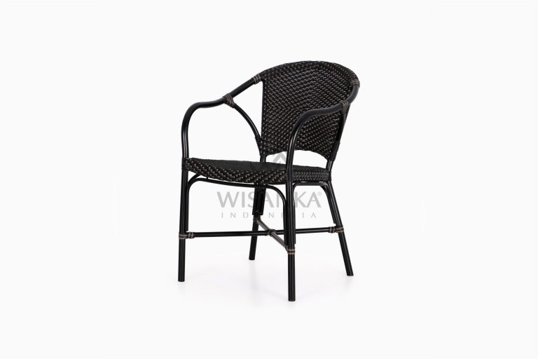 Edward Dining Arm Rattan Bistro Chair perspective