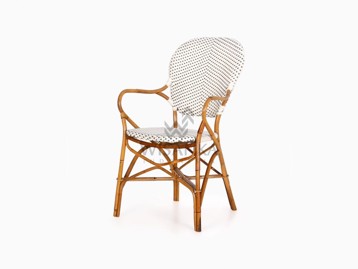 Tira Wicker White Bistro Chair Synthetic Rattan Furniture