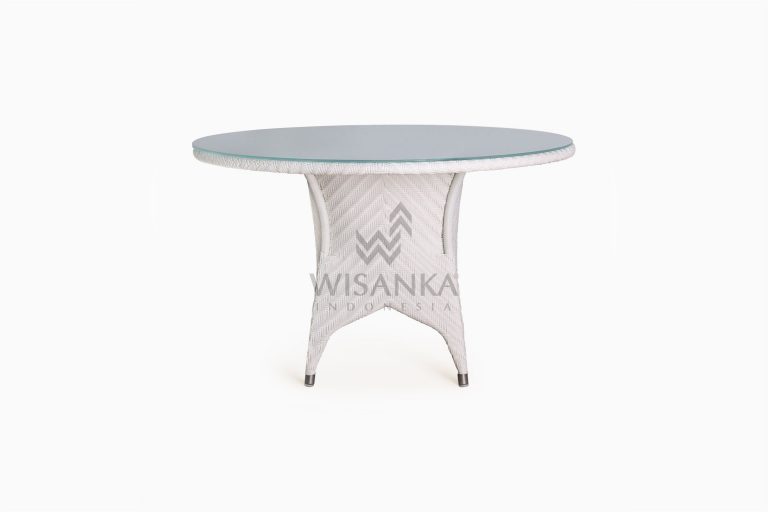 Frey Round outdoor wicker Dining Table front