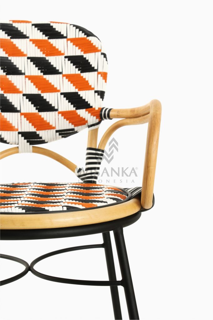 Kiku Rattan Outdoor Bistro Chair Detail 1