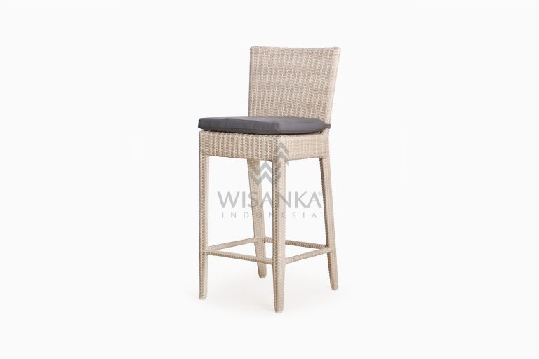 Victoria Bar Chair with Seat Cushion outdoor rattan furniture perspective