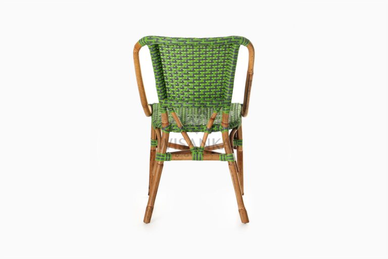 Yori Outdoor Rattan Bistro Chair rear