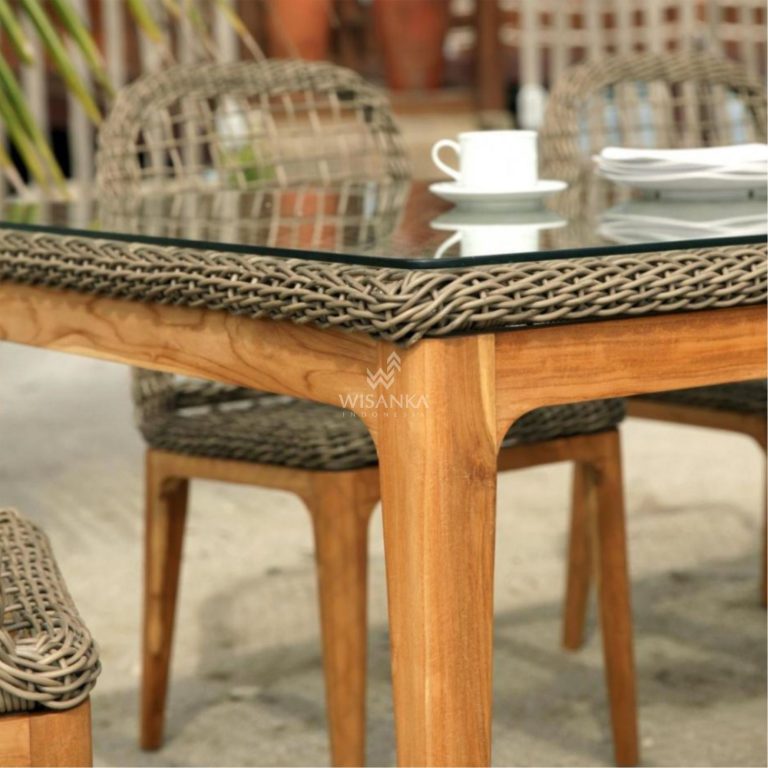 Tropical Dining Set - Outdoor Rattan Patio Furniture detail (2)