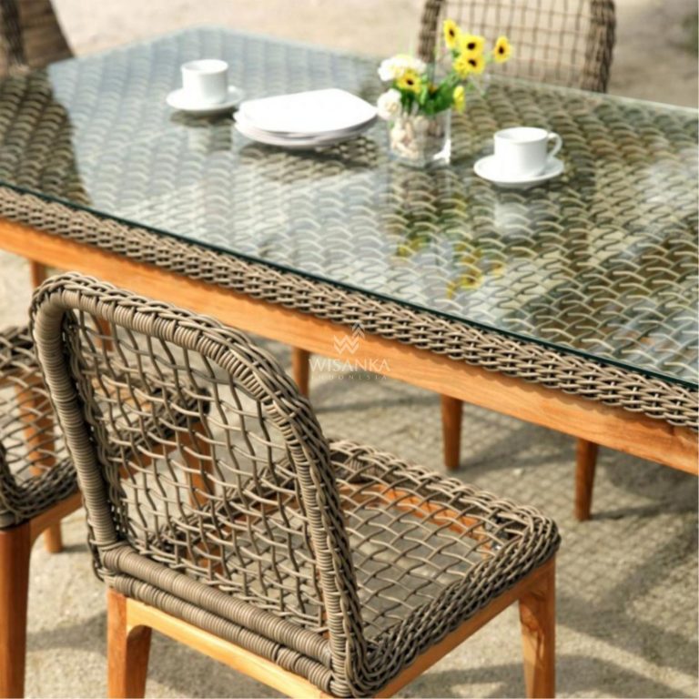 Tropical Dining Set - Outdoor Rattan Patio Furniture detail (3)