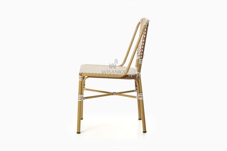 Olden Bistro Chair - Patio Wicker Dining Chair - side
